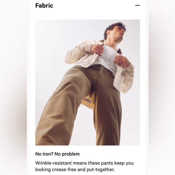 Lululemon ABC Pant Classic Fit Mens 38 x 34 New with Tags - Picture 8 of 10